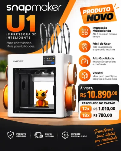 Impressora 3d snapmaker u1