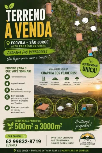 Terreno em São Jorge/Ecovila Chapada dos Veadeiros 