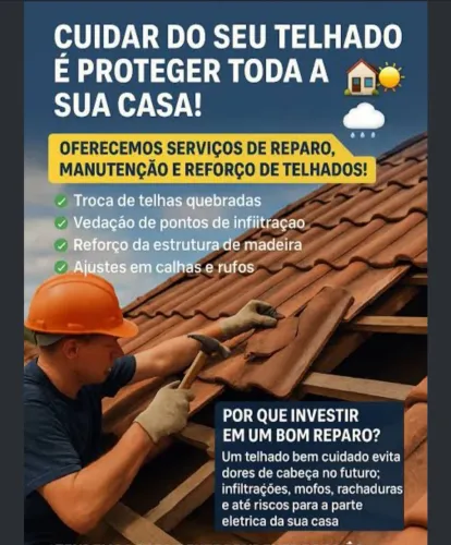 Manutenção em telhado e calhas *