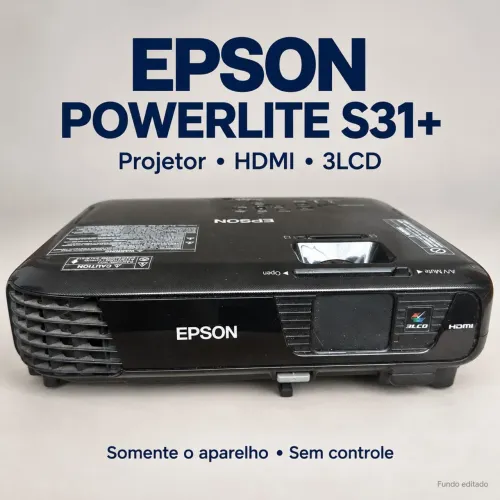 Projetor Epson PowerLite S31+ HDMI 3LCD ? Sem controle