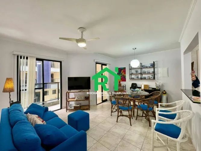 Apartamento com 2 Quartos (1 Suíte), 1 Vaga e Lazer, à venda na Praia do Tombo - Guarujá.