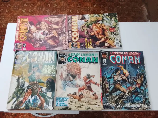 9 Revistas Antigas Conan O Bárbaro em Excelente Estado