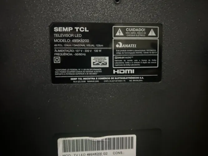 TV 49 polegadas smart TOSHIBA