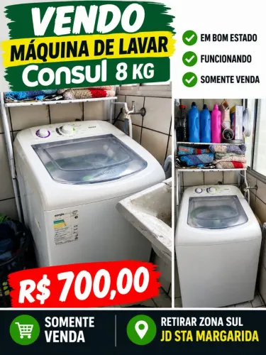 MÁQUINA DE LAVAR CONSUL 8 KG .