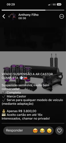 Suspensão a ar castor completa