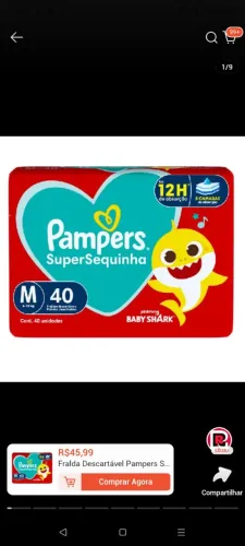 Fraldas descartáveis Huggies e pampers