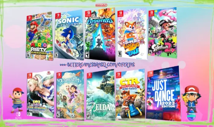 FaeFarm ZA Pokemon Nintendo Mario Party Sonic Minecraft Zelda Splatoon Just Dance Crash NS