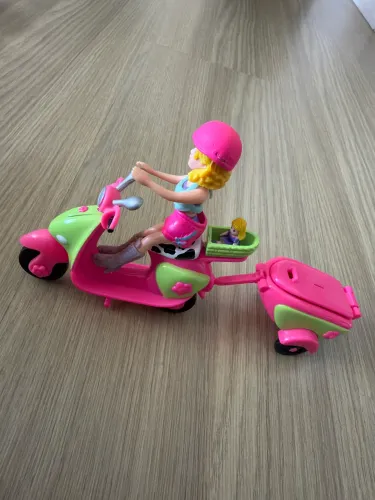 Scooter Polly Poquet - acompanha boneca e acessórios originais - item de colecionador 