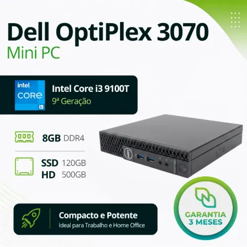 Mini Pc Dell Optiplex 3070 I3 8gb Ssd 120gb + Hd 500gb W11