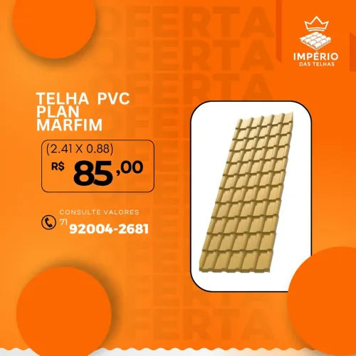 TELHA PVC PLAN MARFIM