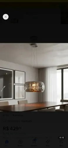 Pendente de mesa de jantar ou sala