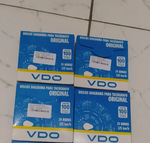 04 caixas de Disco de tacógrafo 125km 24h