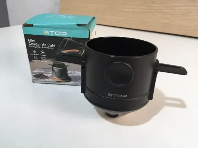 Mini Filtro de Café em Inox Reutilizável para Xícara - NOVO