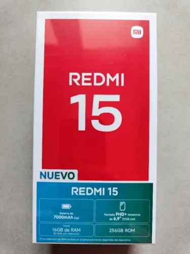 Redmi 15 Xiaomi de 256gb e 8gb ram, bateria de 7000mAh, novo, lacrado.
