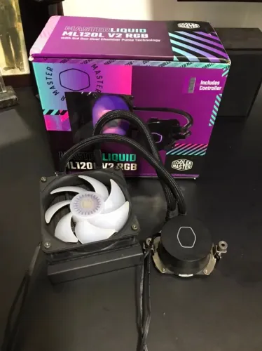 Water Cooler Cooler Master MasterLiquid ML120L V2, RGB, 120mm, Preto(Usado)