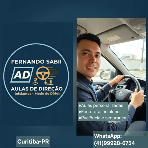 Aulas de direção para habilitados e iniciantes. Perca o medo de dirigir.