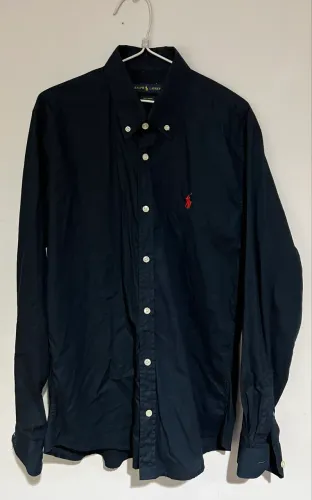 Camisa Ralph Lauren custom fit azul marinho M