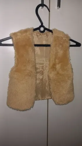 Colete teddy menina - infantil 6 anos - caramelo