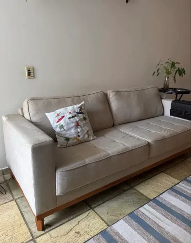 sofá em linho 2,20 x 90