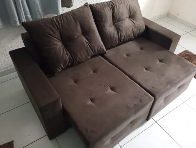 SOFA RETRATIL RECLINÁVEL 1.80 FRETE GRÁTIS