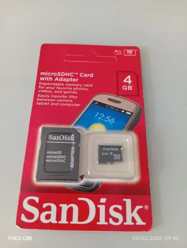 Micro SD 4gb novo