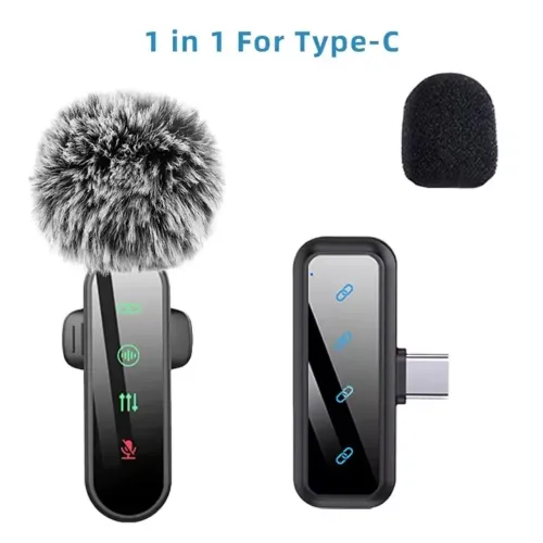 Microfone de lapela tipo c para celular
