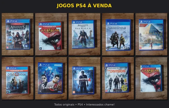 JOGOS PS4 - PREÇO NA DESCRIÇAO