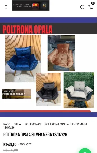 POLTRONA OPALA VELUDO