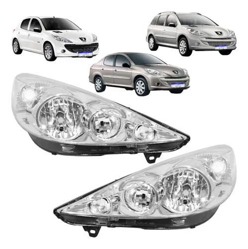 Farol Peugeot 207 2008 2009 2010 2011 2012 2013 2014 2015