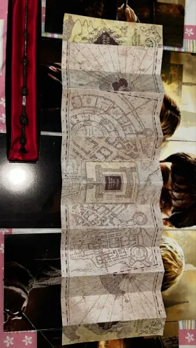 Coleção Harry Potter Completa | Quadro, Varinha, Mapa do Maroto e Itens de Colecionador