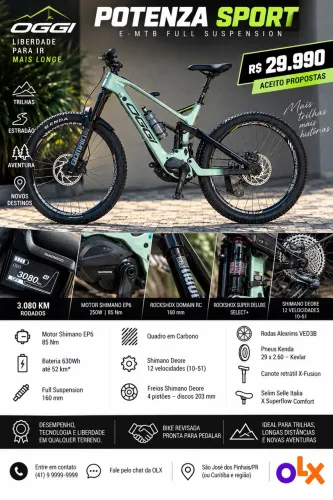 OGGI Potenza Sport E-MTB Carbono Full Suspension Shimano EP6