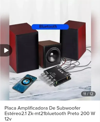 Mine amplificador com bluetooth 5,0