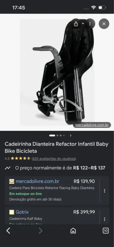 Cadeirinha de bicicleta 