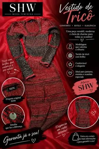 Vestido tricô 