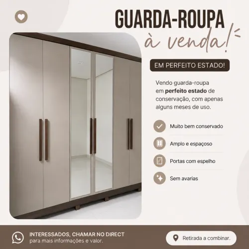 Guarda roupa 6 portas - com espelho