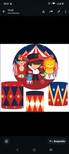 Vendo Capas Cilindro Tema Circo 