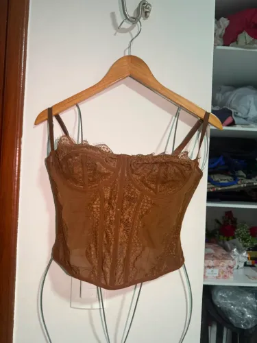 Corset marrom tamanho M