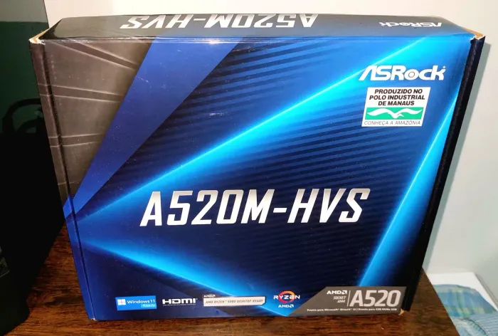 Placa Mãe A520M-HVS AsRock Am4 Ótimo Estado.