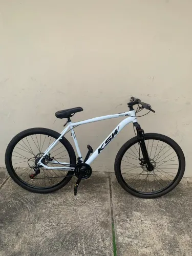 Bicicleta aro 29 KSw branca zerada com nota entrego 