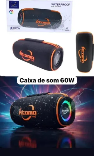 Caixa De Som Bluetooth 60W Átomo Pro - Potente