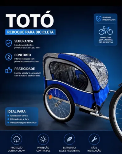 TOTÓ - REBOQUE PARA BICICLETA | NOVO
