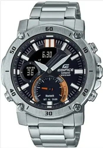 Relógio masculino CASIO EDIFICE Smartphone ECB-20YD-1AJF prateado com Bluetooth