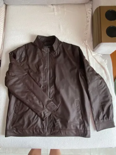 Jaqueta masculina de couro sintético NOVA, tamanho G2