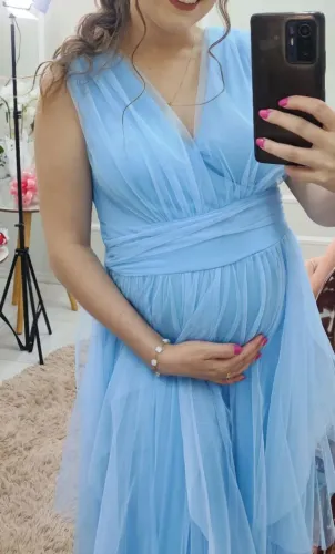 Vestido festa azul serenity