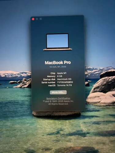 Macbook Pro M1 13 Touch Bar - 8gb Ram 256gb SSD