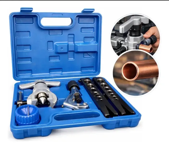 Kit Flangeador Excêntrico 1/4 A 3/4 Com Cortador Tubos + Escareador