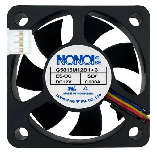 Micro ventilador NONOISE modelo G5015M12D1 + 6 12V e 0.200A.
