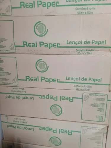 Lençóis de papel hospitalar