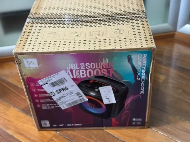 Caixa De Som Bluetooth Partybox Encore Essential 2 Jbl Preta Lacrada *Ler Descrição*