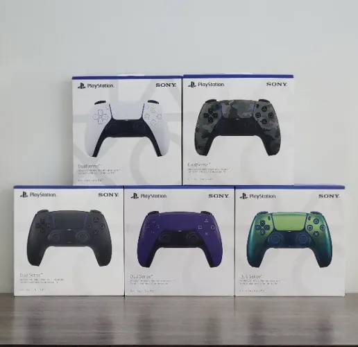 Controle DualSense PS5 Branco, Camuflado, Preto, Roxo, Verde - Novo, Lacrado, NF, Garantia